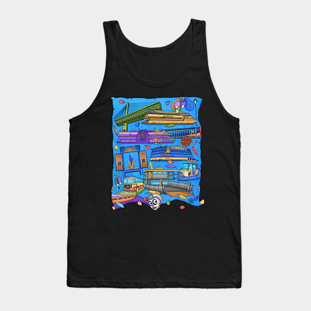 Cute Skull- Dia De Los Muertos - Goa - Panaji City- Travel Lover Tank Top by Scriptnbones